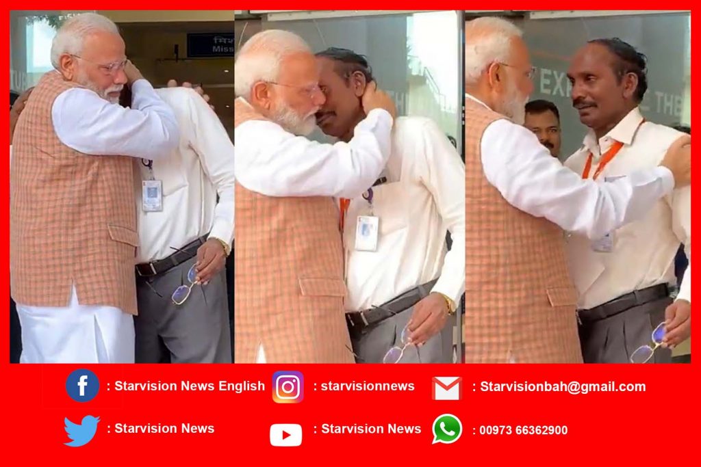 PM Modi gives tight hug to emotional ISRO chief