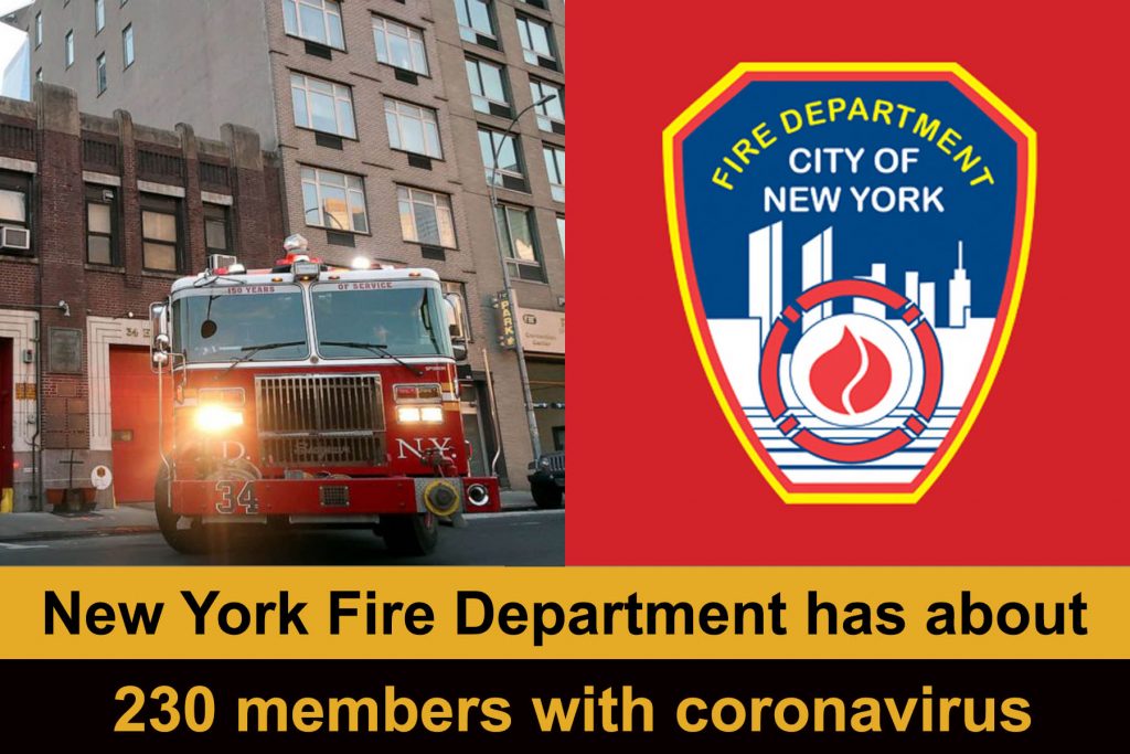 New York Fire Department has more than 230 members with coronavirus