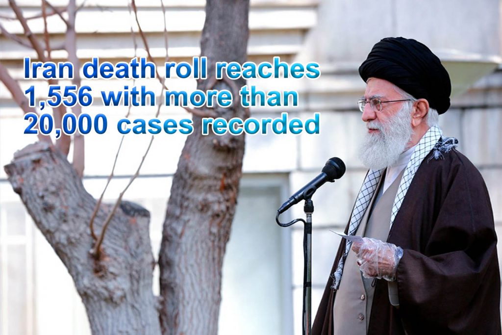 Iran death roll reaches 1,556 with more than 20,000 cases recorded