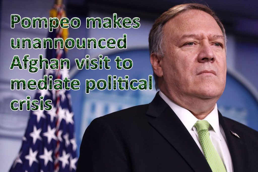 Pompeo makes unannounced Afghan visit to mediate political crisis