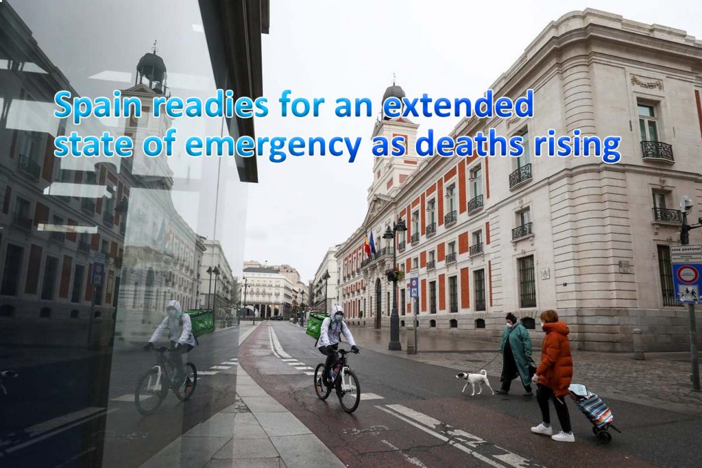 Spain readies for an extended state of emergency as deaths rising