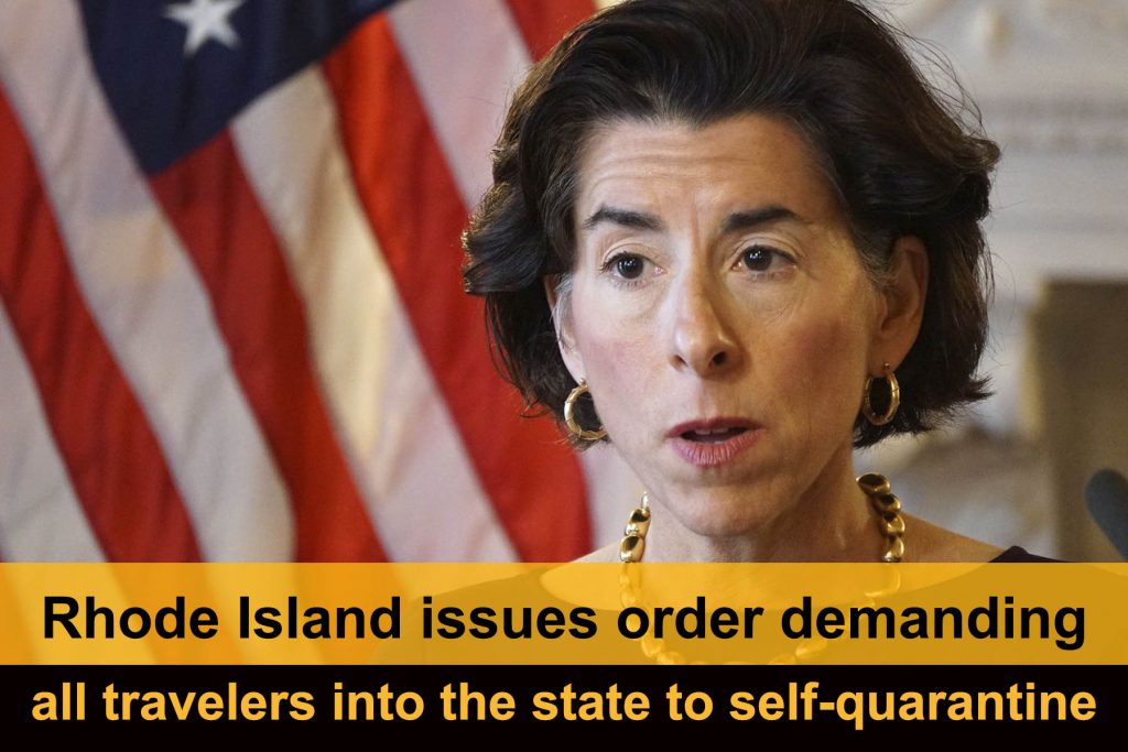 Rhode Island issues order demanding all travelers into the state to self-quarantine for 14 days