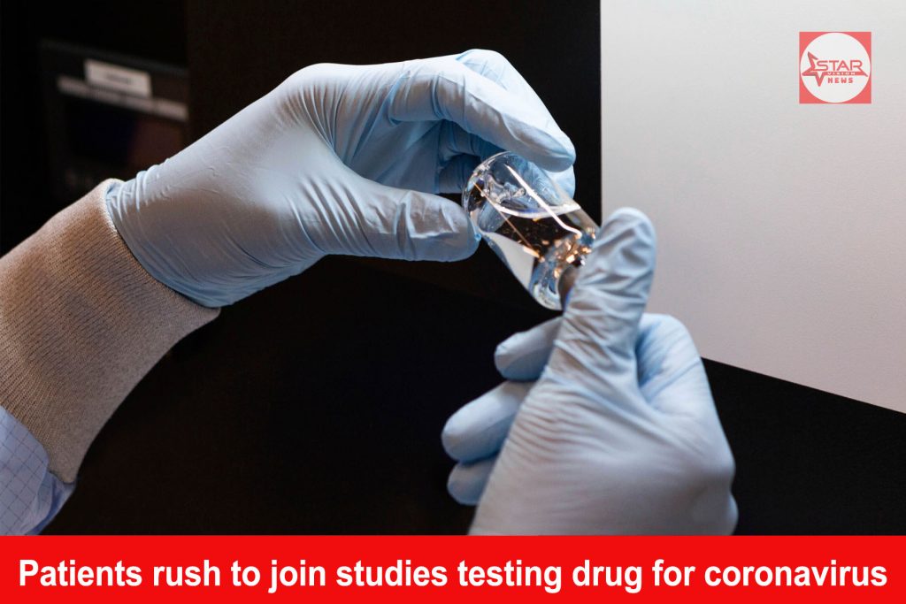 Patients rush to join studies testing drug for coronavirus