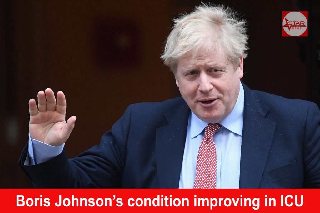 Boris Johnson’s condition improving in ICU