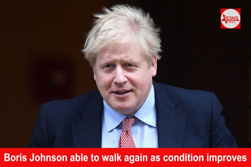 Boris Johnson able to walk again as condition improves