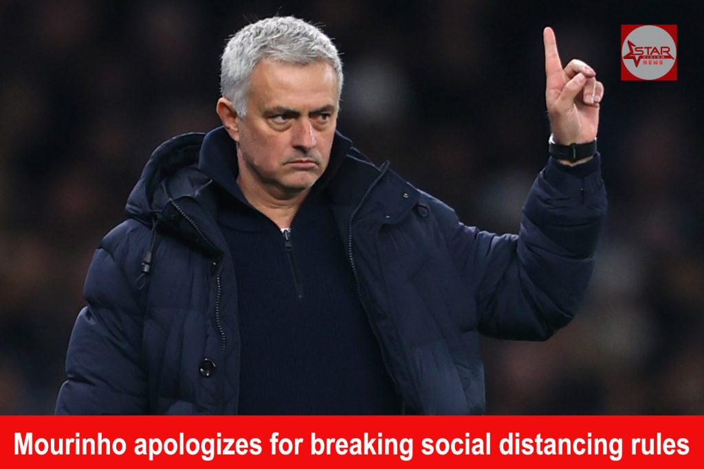 Mourinho apologizes for breaking social distancing rules during training