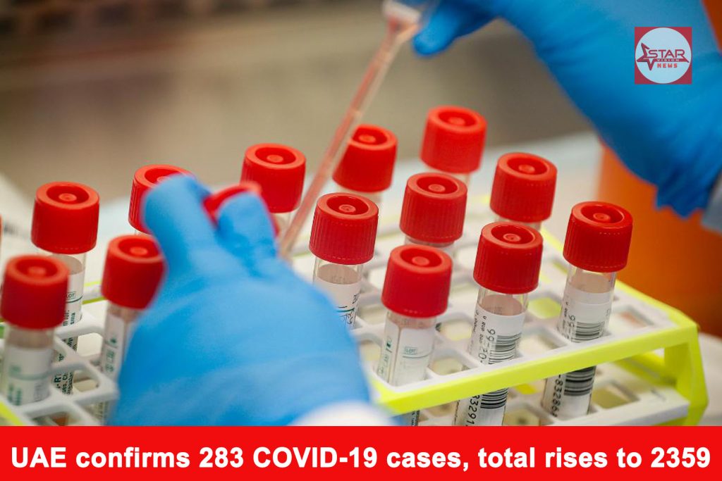 UAE confirms 283 COVID-19 cases, total rises to 2359