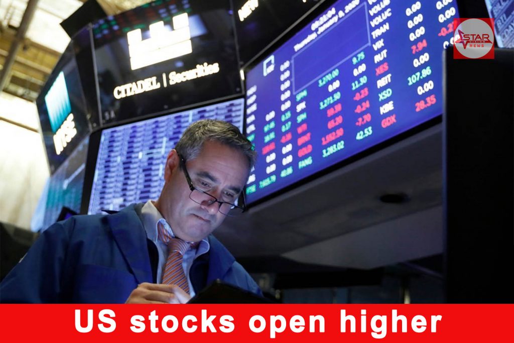 US stocks open higher