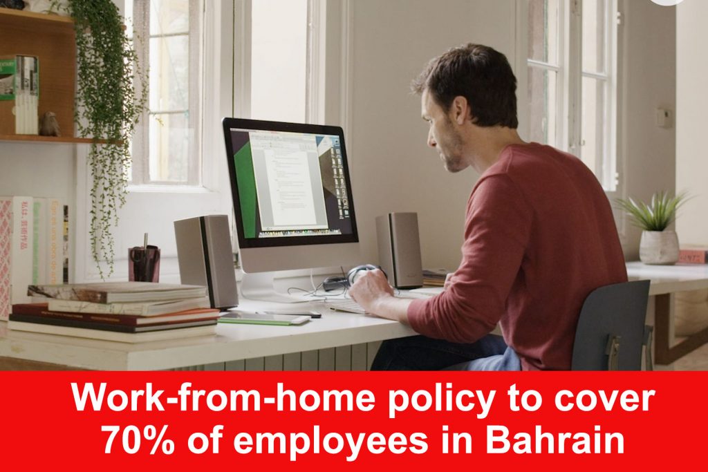 Work-from-home policy to cover 70% of employees starting Sunday