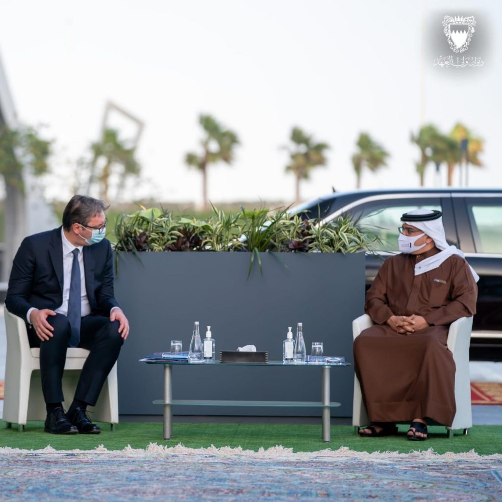 HRH the Crown Prince, Prime Minister and Chairman of the Economic Development Board receives the President of the Republic of Serbia