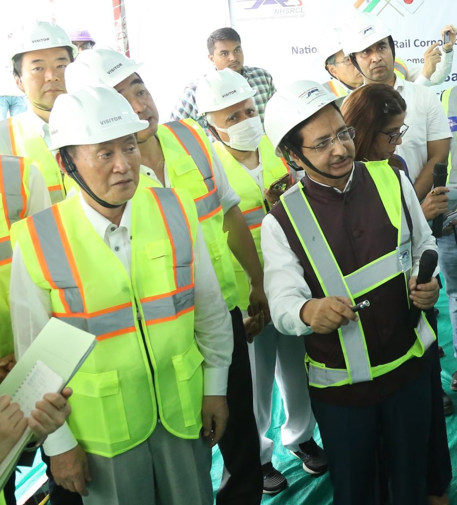 Former Japanese PM Suga Yoshihide visits Mumbai-Ahmedabad High-Speed Rail Project site former-japanese-pm-suga-yoshihide-visits-mumbai-ahmedabad-high-speed-rail-project-site