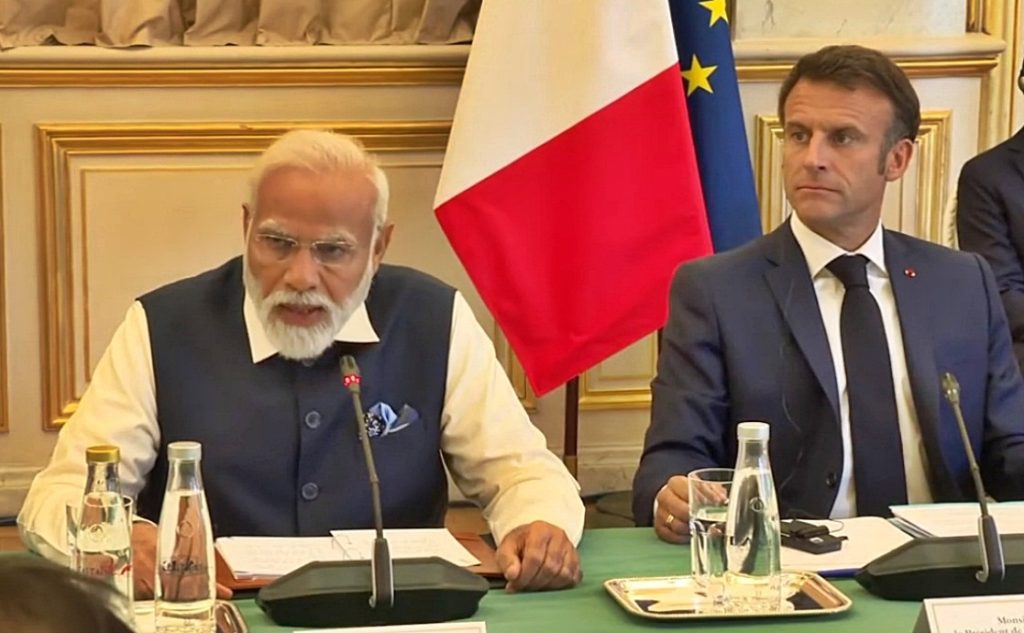 PM Modi holds delegation-level talks with French Prez pm-modi-holds-delegation-level-talks-with-french-prez