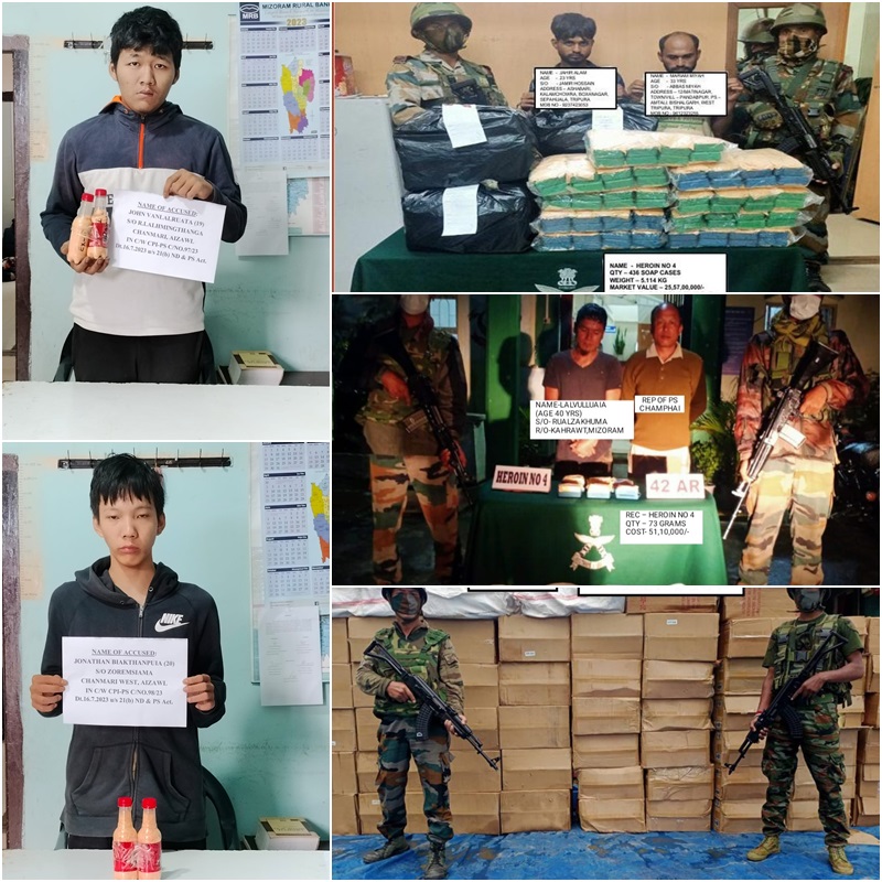 Drugs, foreign cigarettes valued at Rs 29.43cr seized in Mizoram; 6 held drugs,-foreign-cigarettes-valued-at-rs-29.43cr-seized-in-mizoram;-6-held