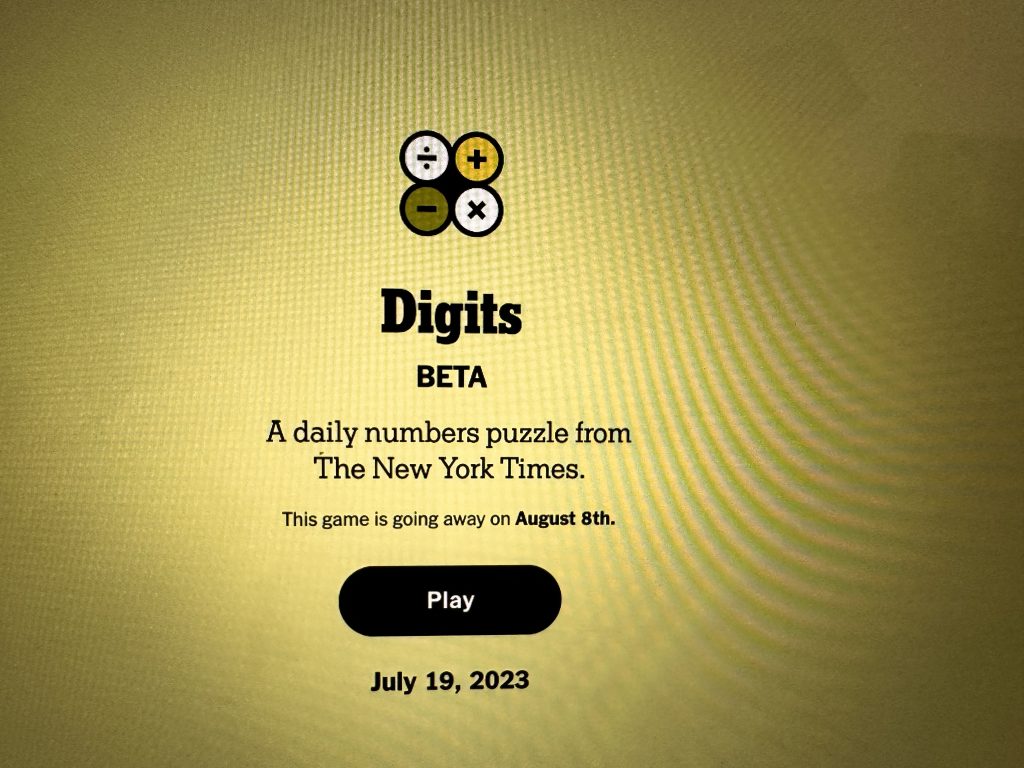 NYT to shut down its Maths-based puzzle game Digits nyt-to-shut-down-its-maths-based-puzzle-game-digits