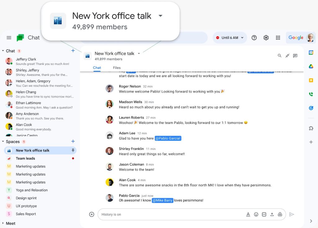 Google Chat spaces can now have up to 50K members google-chat-spaces-can-now-have-up-to-50k-members