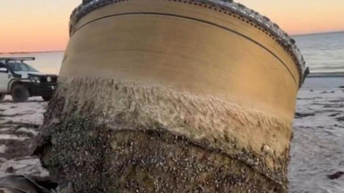 Likely rocket debris removed from beach in Australia likely-rocket-debris-removed-from-beach-in-australia