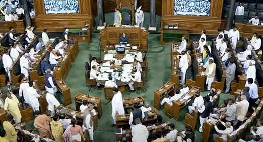 LS adjourned till tomorrow amid Oppn protests on Manipur violence ls-adjourned-till-tomorrow-amid-oppn-protests-on-manipur-violence