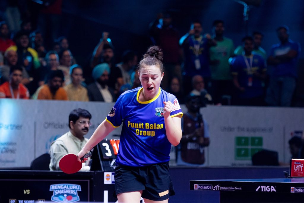 UTT Season 4: Manika, Natalia heroics keep Bengaluru Smashers alive (Ld) utt-season-4:-manika,-natalia-heroics-keep-bengaluru-smashers-alive-(ld)