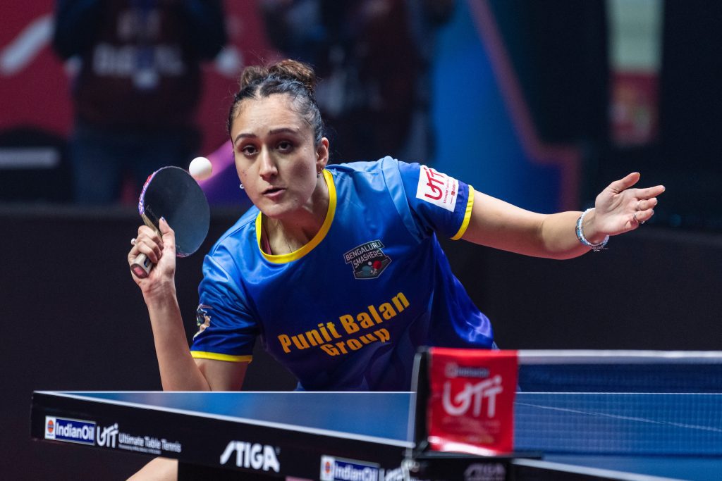 utt-season-4:-manika-continues-to-sparkle-for-bengaluru-smashers-v-goa-challengers