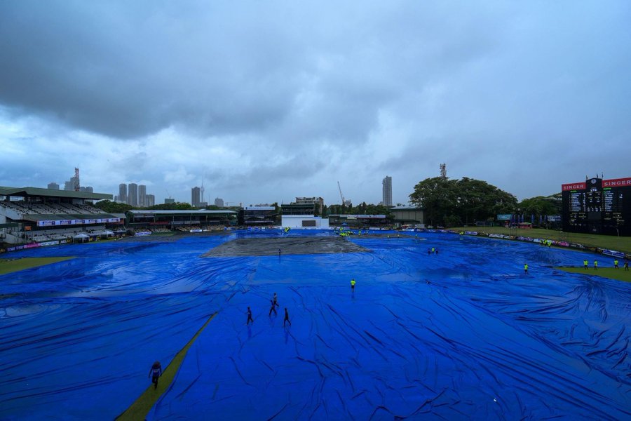 SL v Pak: Rain restricts play to 10 overs; Pak score 33, lead by 12 runs sl-v-pak:-rain-restricts-play-to-10-overs;-pak-score-33,-lead-by-12-runs