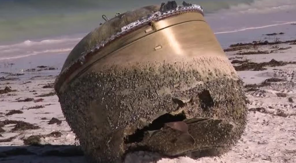 Mystery object on beach most likely Indian rocket debris: Australian Space Agency mystery-object-on-beach-most-likely-indian-rocket-debris:-australian-space-agency