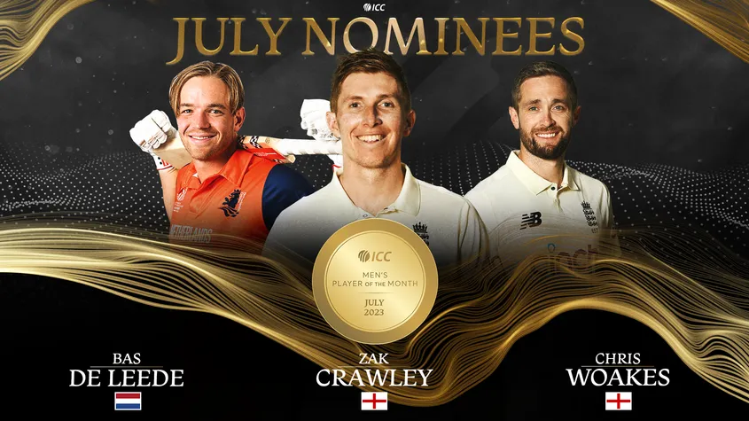 zak-crawley,-chris-woakes,-bas-de-leede-nominated-for-icc-men’s-player-of-the-month-award