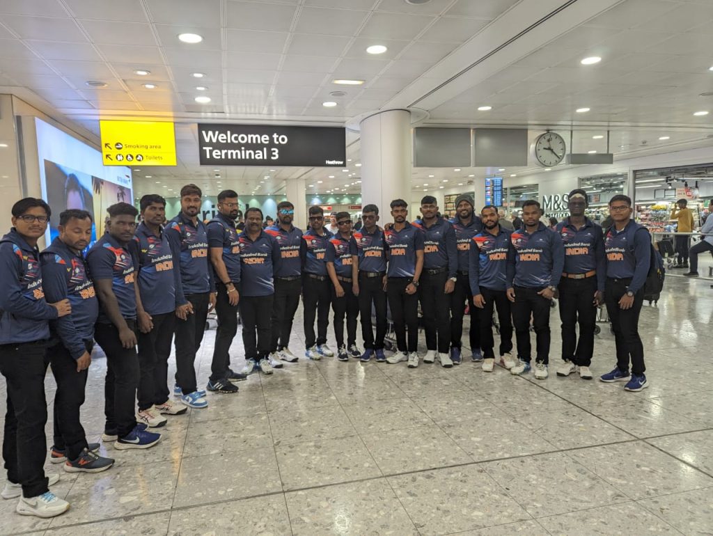 ibsa-world-games:-indian-men’s-blind-cricket-team-arrives-in-london