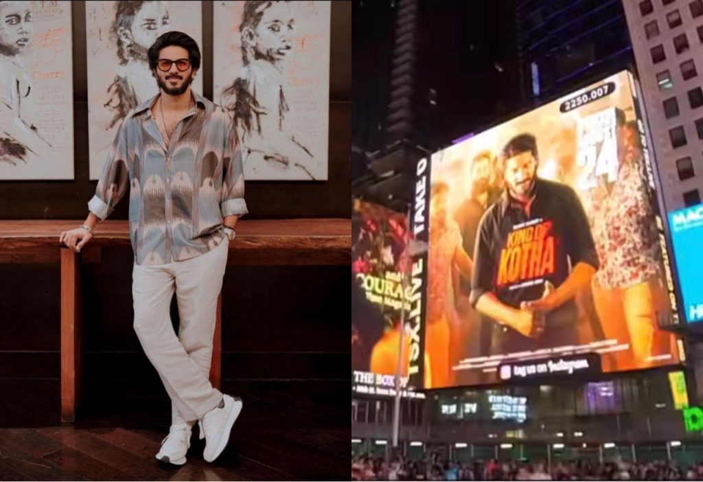 ‘king-of-kotha’-trailer-at-times-square;-‘biggest-tribute-to-malayalam-cinema’:-dulquer