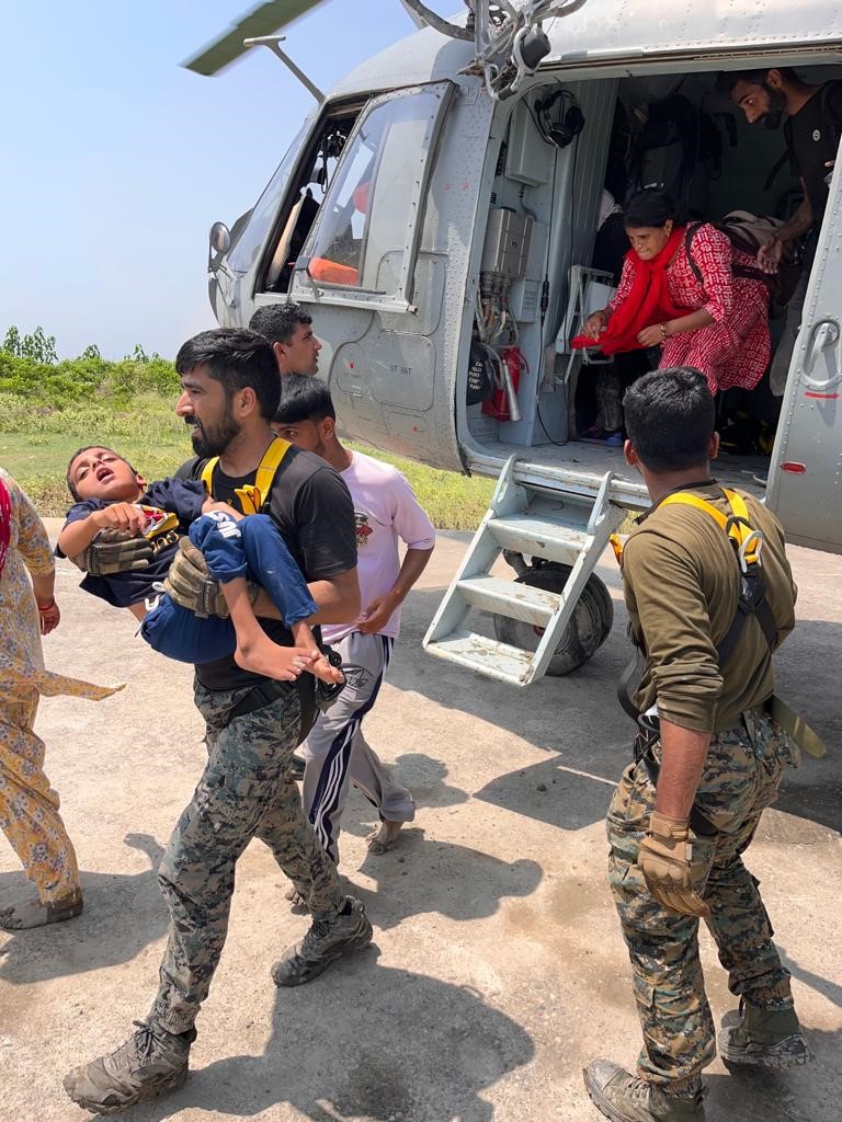 iaf-evacuates-1,330-people;-airdrops-45-tons-of-essential-items-in-rain-battered-himachal