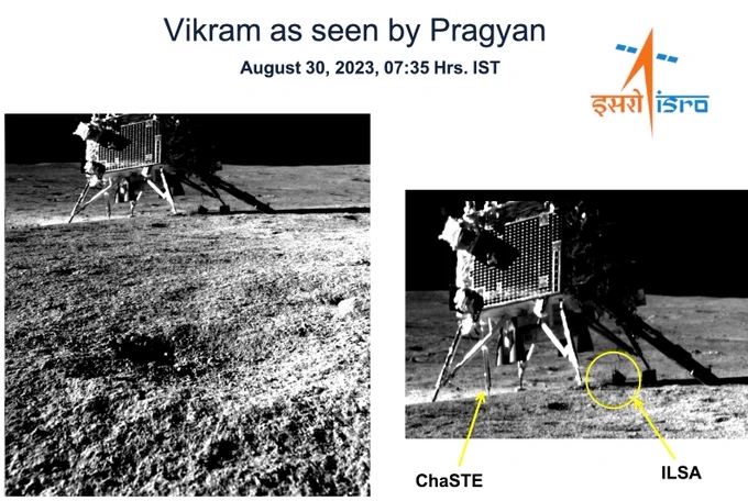 India’s moon rover Pragyan takes snaps of moon lander Vikram india’s-moon-rover-pragyan-takes-snaps-of-moon-lander-vikram