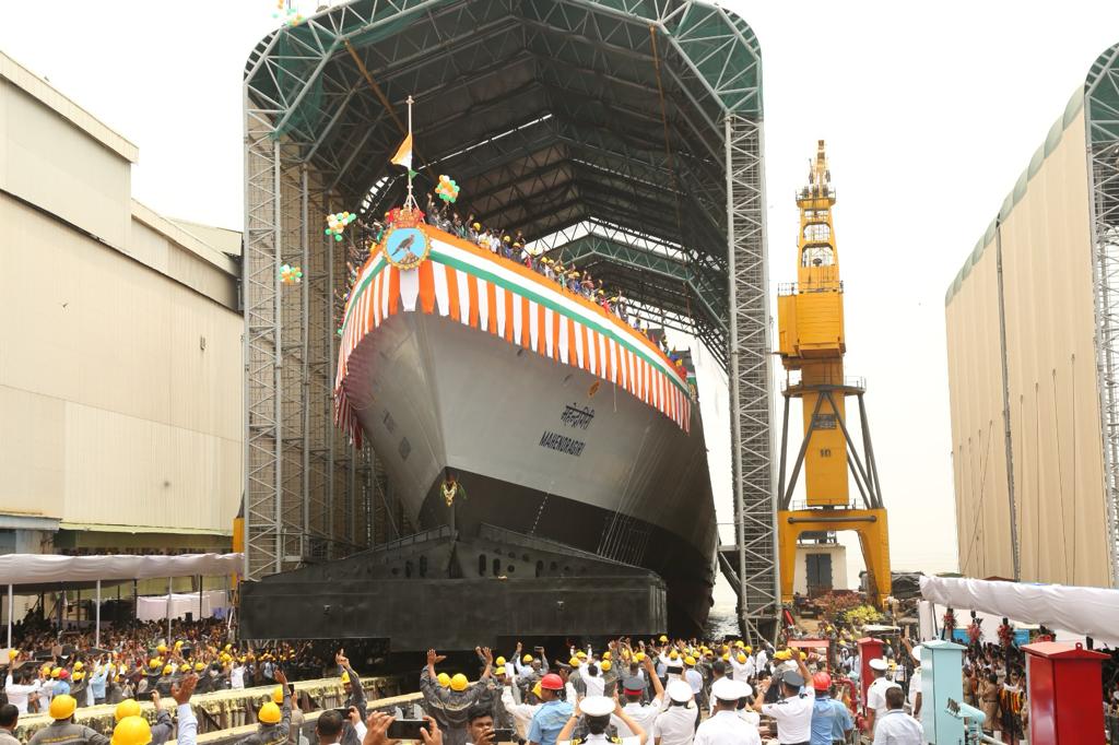 Warship for Indian Navy ‘Mahendragiri’ launched (Lead) warship-for-indian-navy-‘mahendragiri’-launched-(lead)