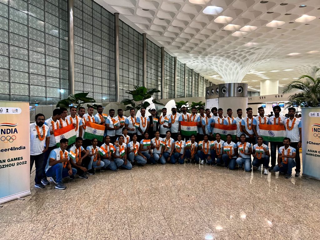 asian-games:-first-batch-of-indian-athletes-leaves-for-hangzhou