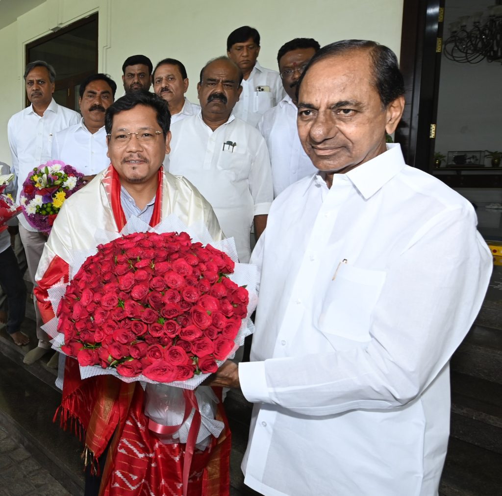meghalaya-cm-calls-on-kcr-in-hyderabad