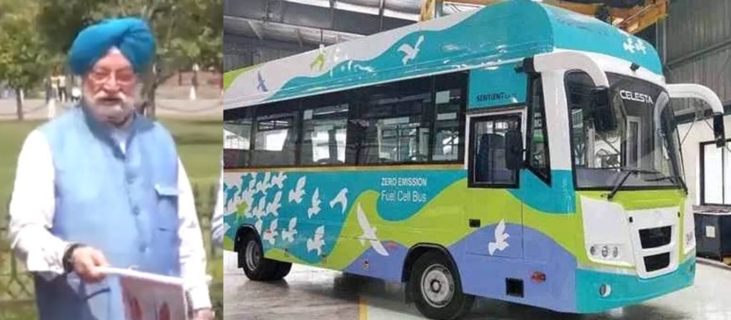 hardeep-puri-launches-hydrogen-fuel-cell-powered-bus,-says-domestic-demand-to-increase-by-4-times