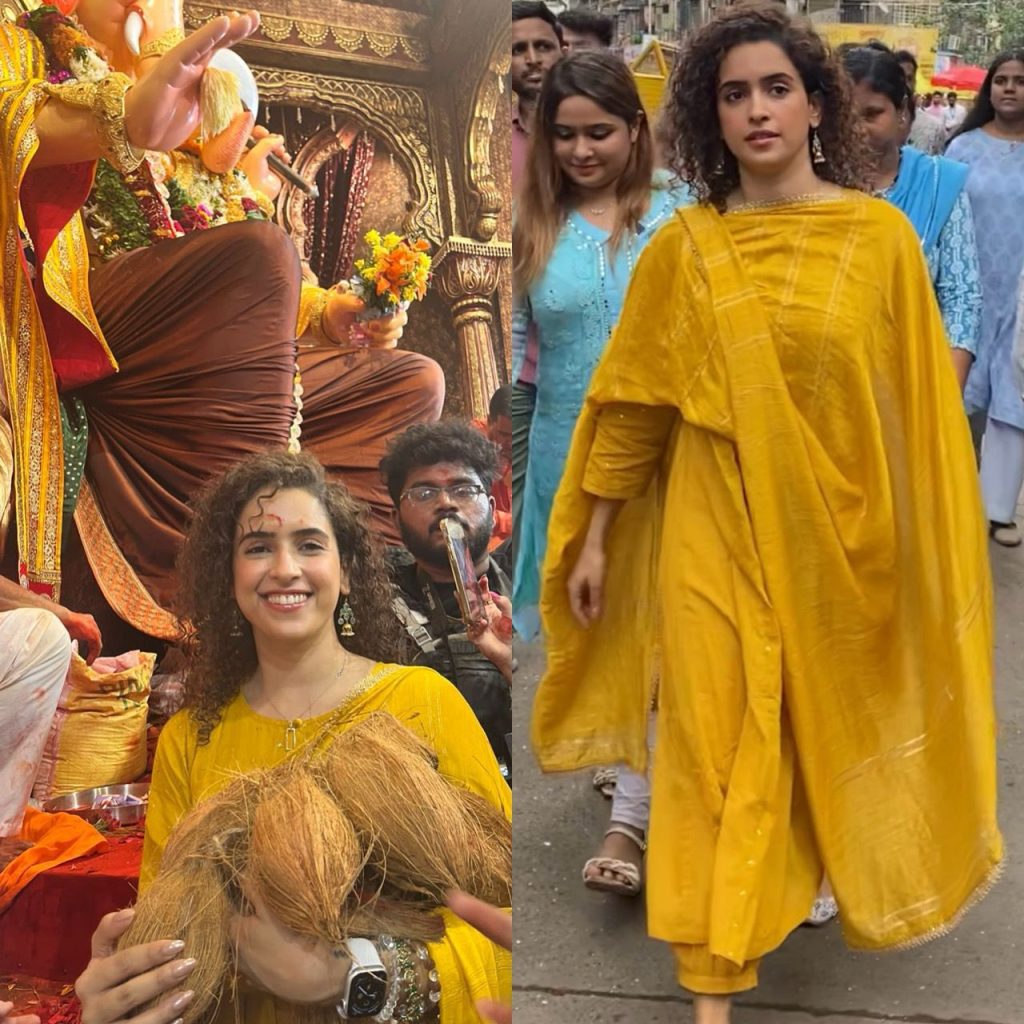 sanya-malhotra-exudes-grace-as-she-visits-lalbaugcha-raja