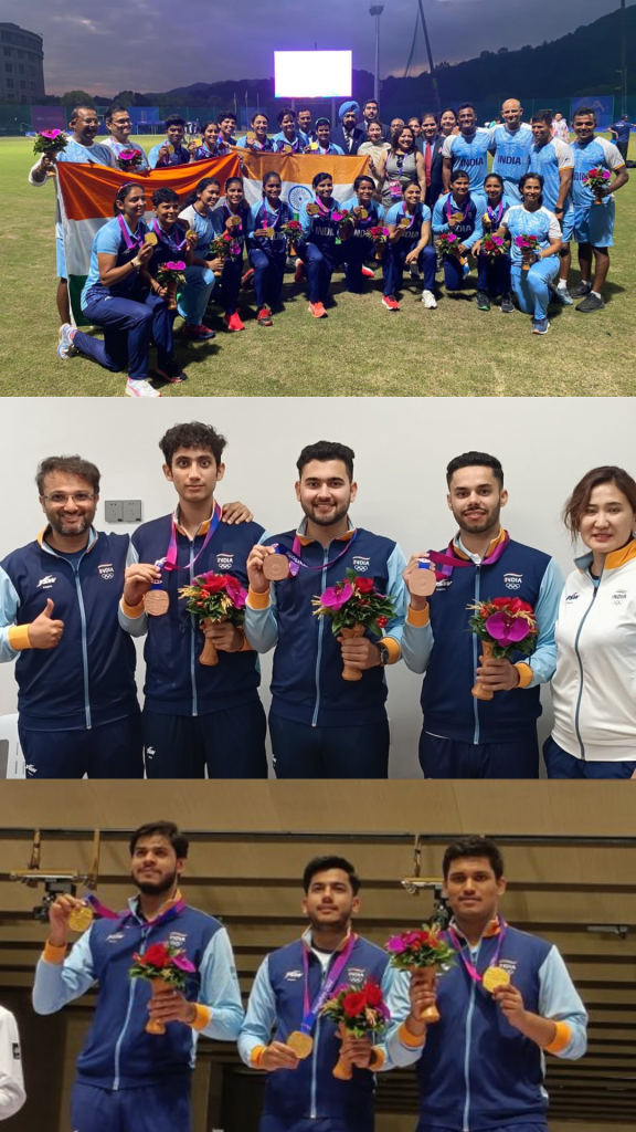 asian-games:-women-cricketers-bag-gold-in-maiden-attempt;-rifle-shooters-set-world-record-as-india-rise-to-6th-in-table-(roundup)