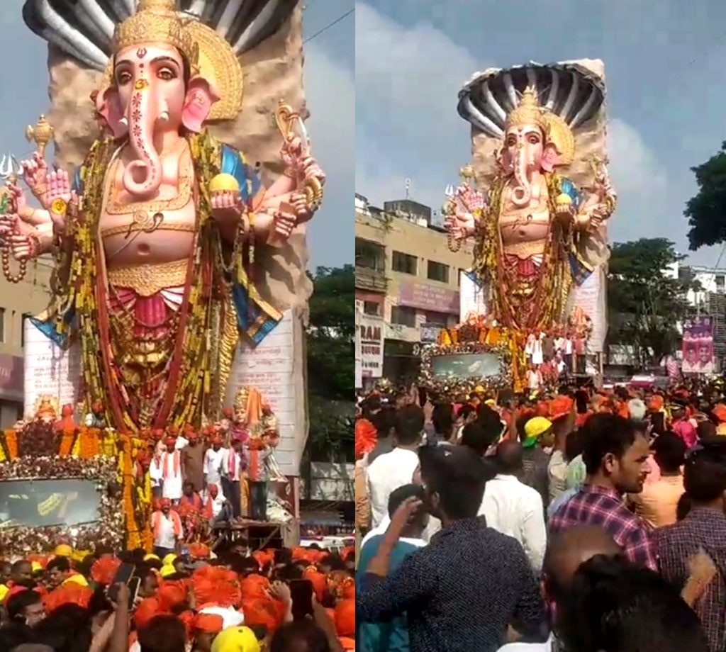 immersion-procession-of-hyderabad’s-tallest-ganesh-idol-underway