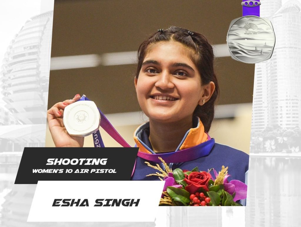 Telangana CM congratulates Esha Singh on winning two more silver medals telangana-cm-congratulates-esha-singh-on-winning-two-more-silver-medals