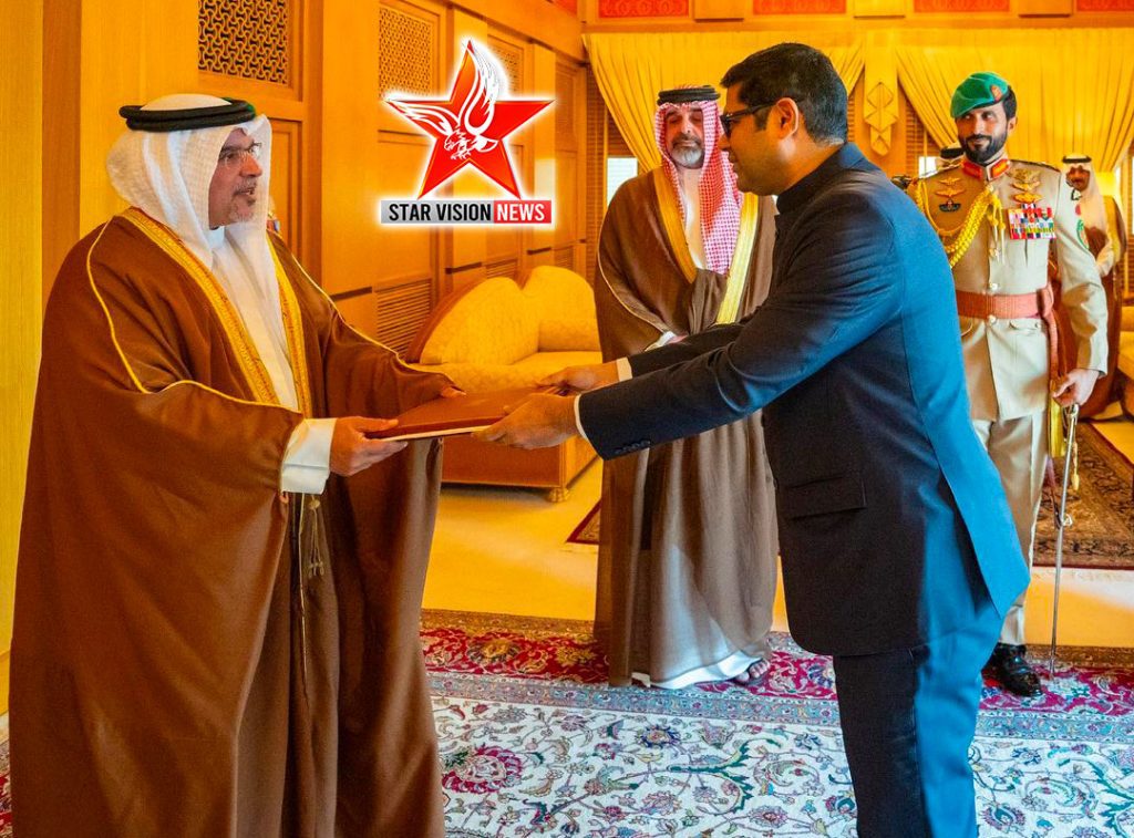 HRH the Deputy King receives the credentials of 5 newly appointed ambassadors to the Kingdom of Bahrain