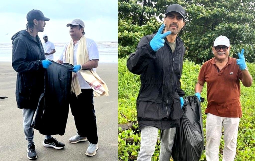 arjun-rampal-cleans-miramar-beach-in-goa:-‘leave-a-clean-planet-for-future-generations’