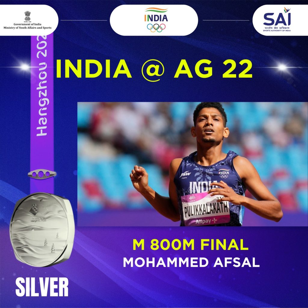 asian-games:-mohammad-afsal-wins-silver-for-india-in-men’s-800m