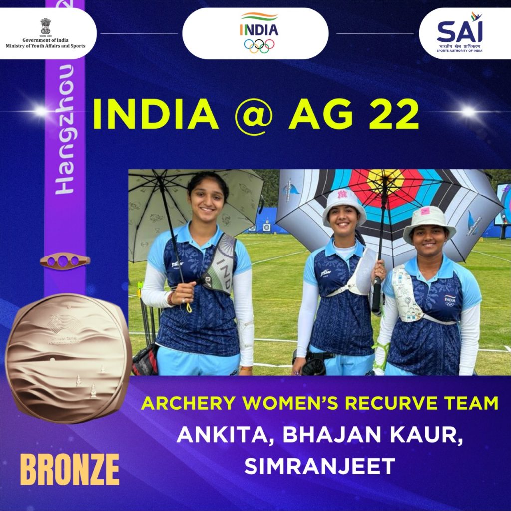 asian-games:-india-bag-bronze-in-recurve-women’s-team-event,-take-tally-to-87