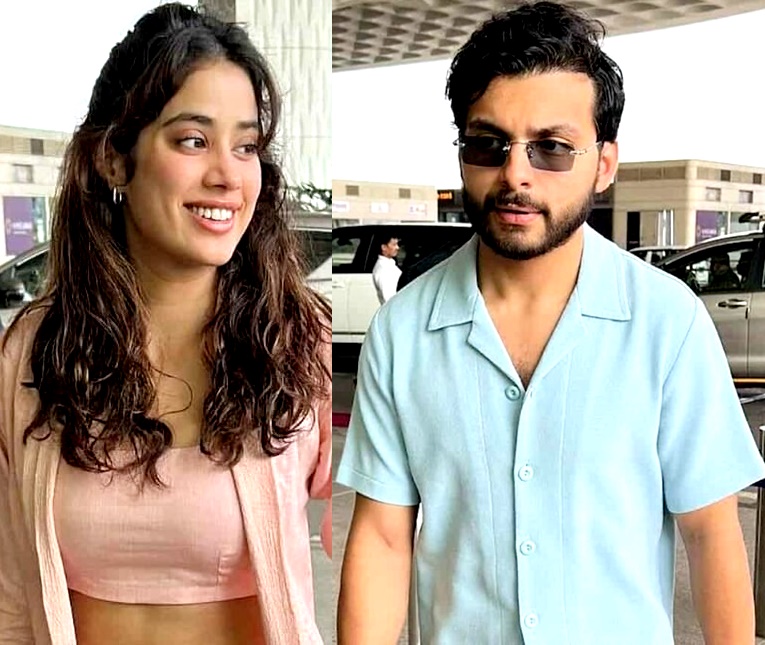 Janhvi seen with rumoured beau Shikhar Pahariya at Mumbai airport janhvi-seen-with-rumoured-beau-shikhar-pahariya-at-mumbai-airport