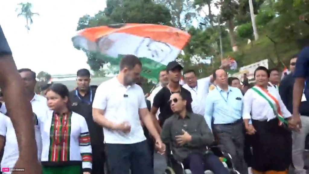 Rahul in poll-bound Mizoram, participates in padyatra rahul-in-poll-bound-mizoram,-participates-in-padyatra