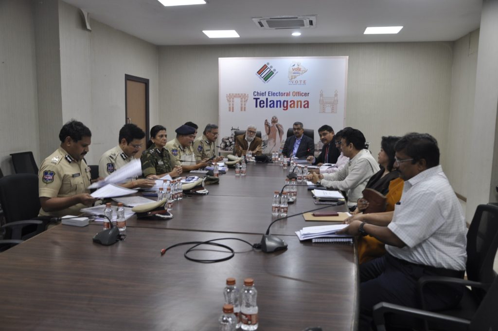 EC team reviews poll arrangements in Telangana ec-team-reviews-poll-arrangements-in-telangana