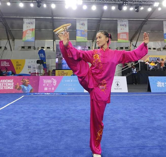 Leaving one and half-year-old daughter at home Sanatombi wins another Wushu gold at National Games leaving-one-and-half-year-old-daughter-at-home-sanatombi-wins-another-wushu-gold-at-national-games