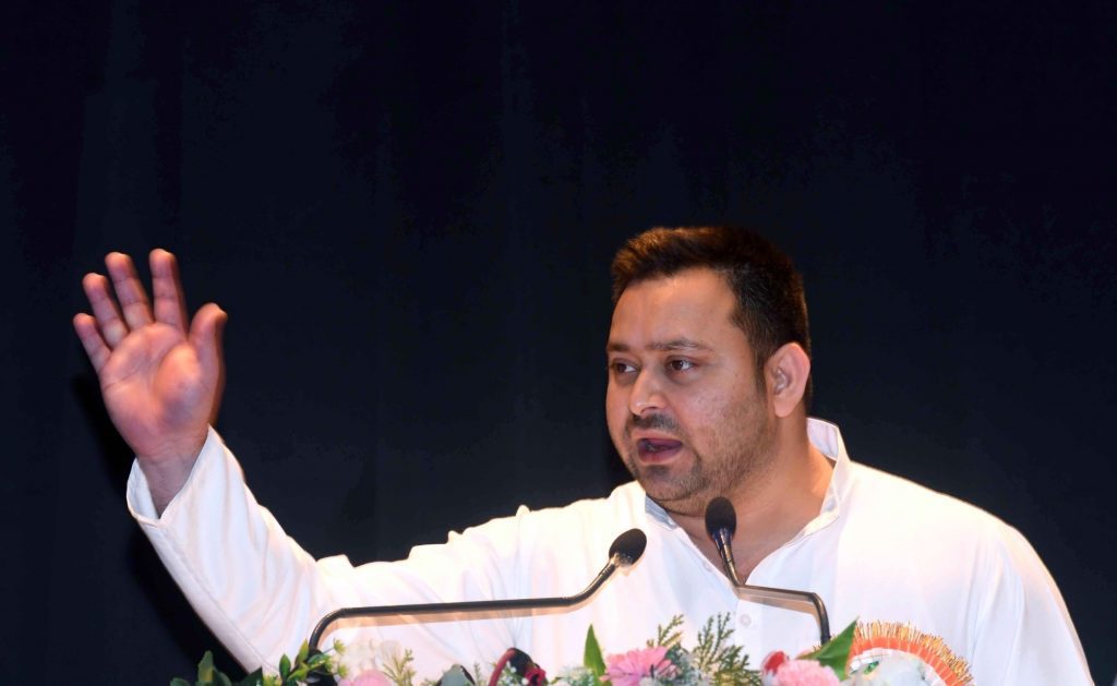 Large poster of Tejaswi as CM outside Rabri Devi’s residence large-poster-of-tejaswi-as-cm-outside-rabri-devi’s-residence