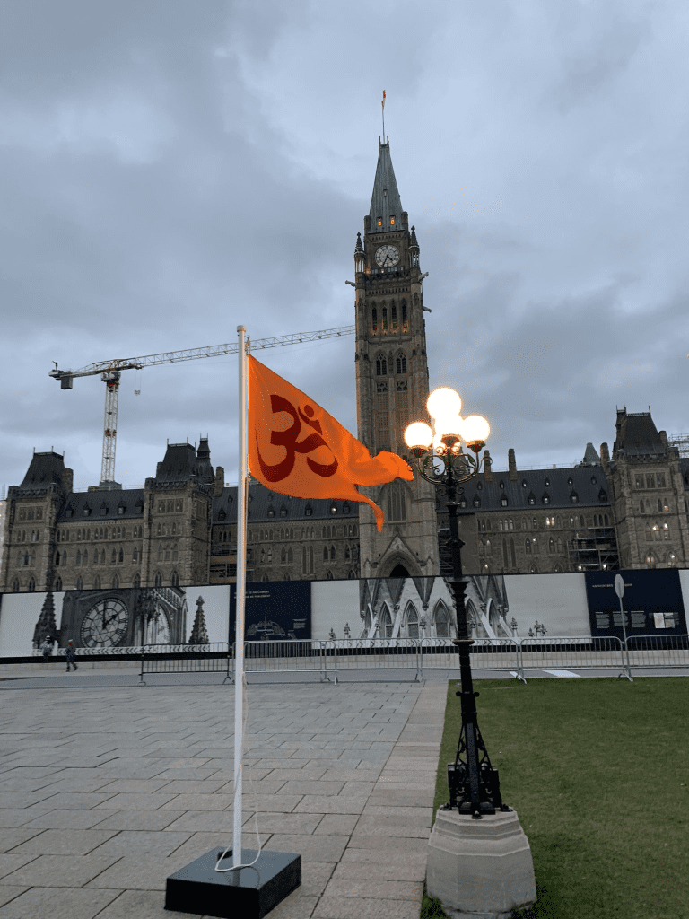 indo-canadian-mp-raises-hindu-flag,-hosts-diwali-on-parliament-hill