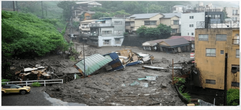 Three missing after landslide in Japan