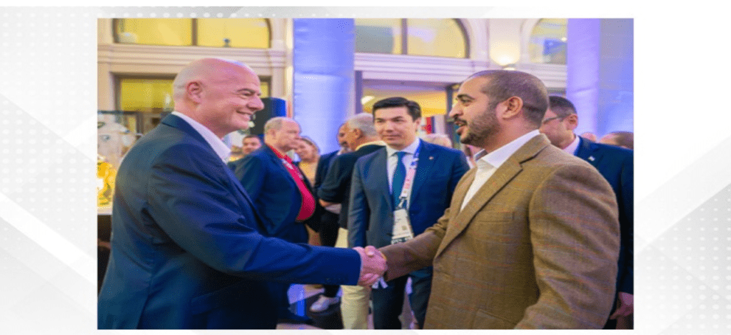 HH Shaikh Khalid attends FIFA reception
